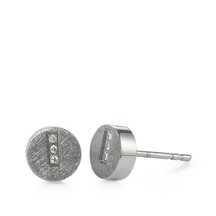 Clous d'oreilles Acier inoxydable Zircone 6 Pierres Ø7 mm-568772