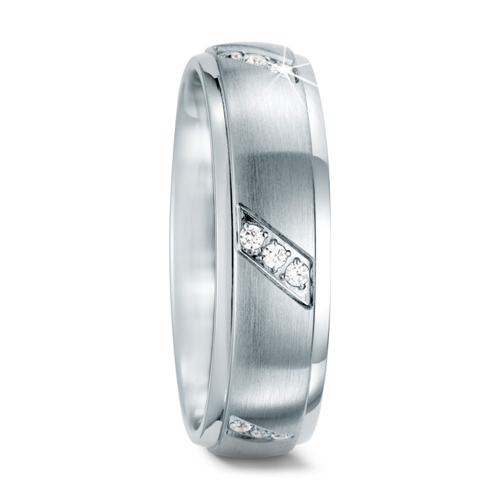Bague Acier inoxydable Zircone 15 Pierres-568841