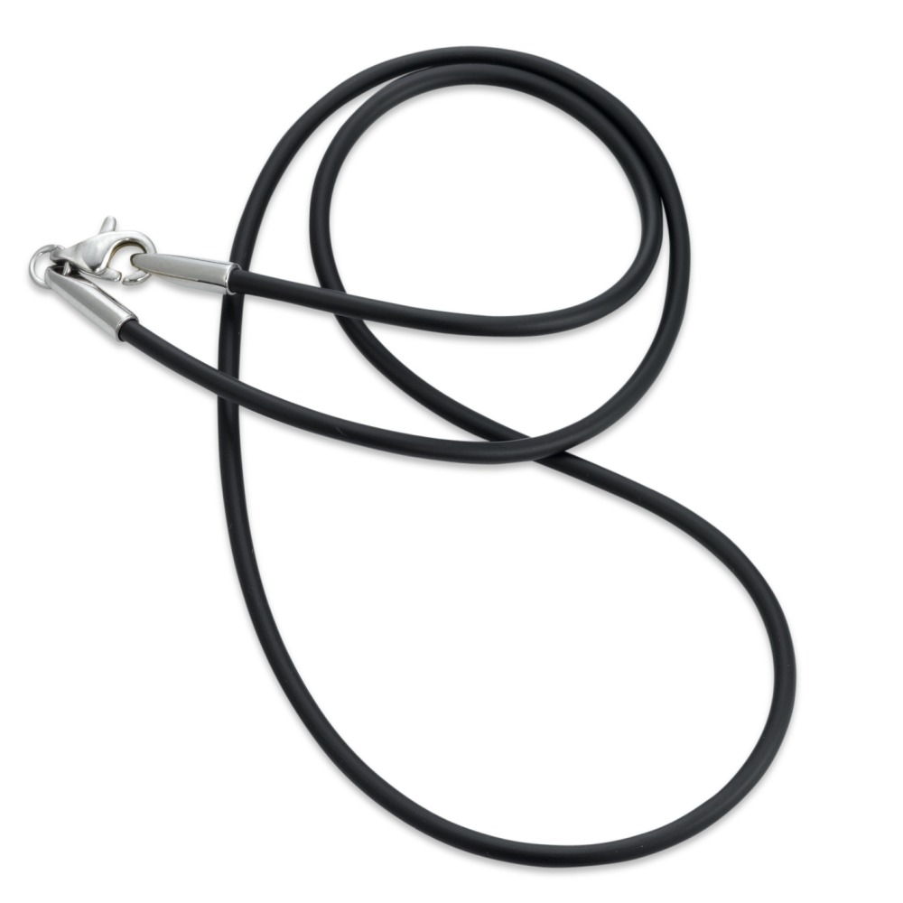 Cordon de cou Caoutchouc, Acier inoxydable 42 cm Ø2 mm-569107