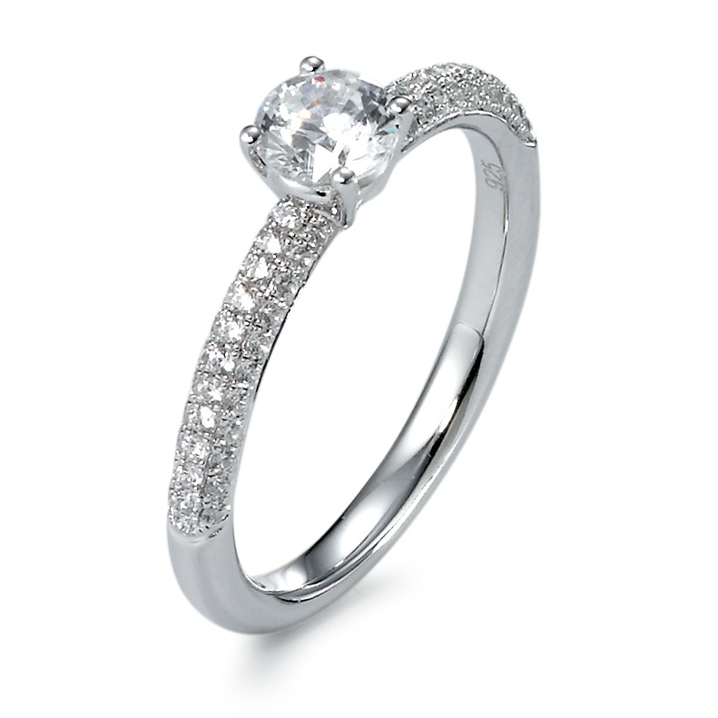 Bague Argent Zircone Rhodié-569229