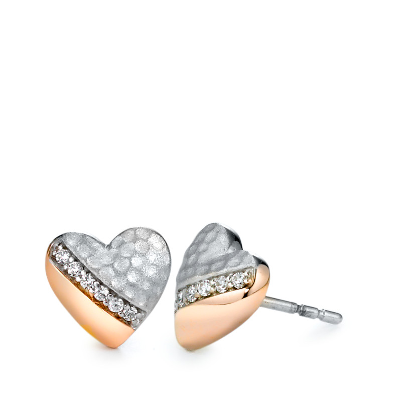 Clous d'oreilles Or blanc 9K Zircone-569498