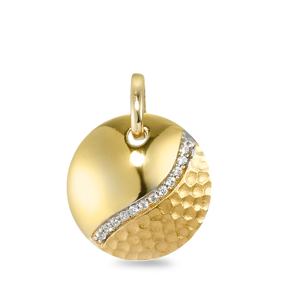 Pendentif Or jaune 9K Zircone-569503