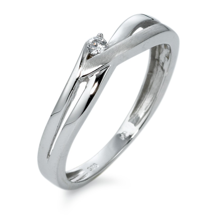 Bague Or blanc 9K Zircone-569536
