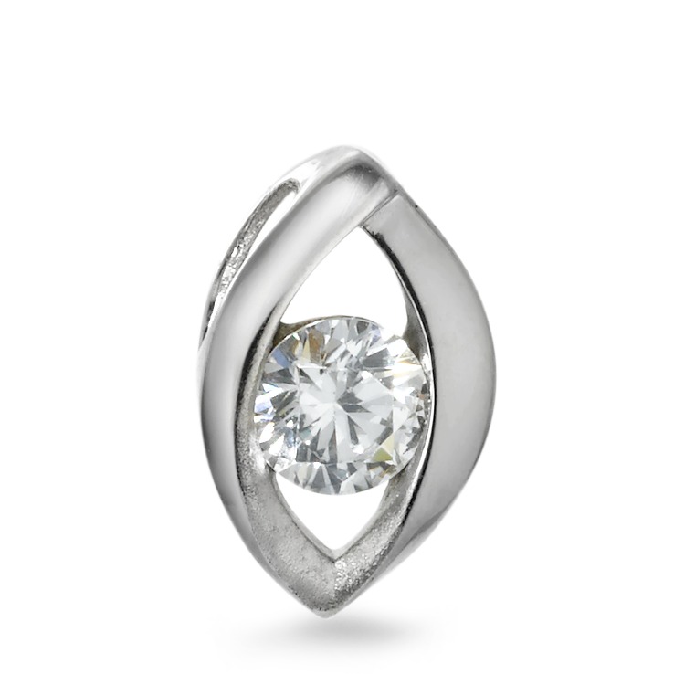 Pendentif Or blanc 9K Zircone-569543