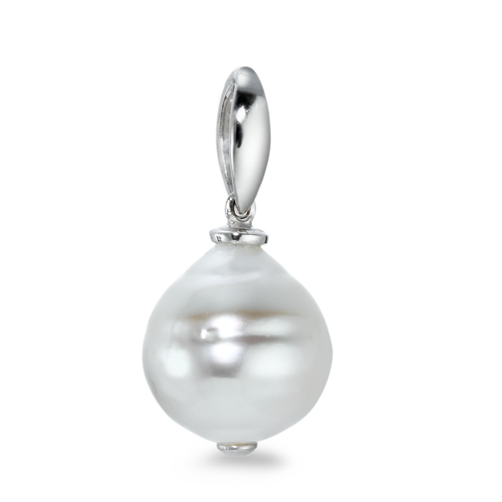 Pendentif Or blanc 18K perle de Tahiti, 11 mm-569836
