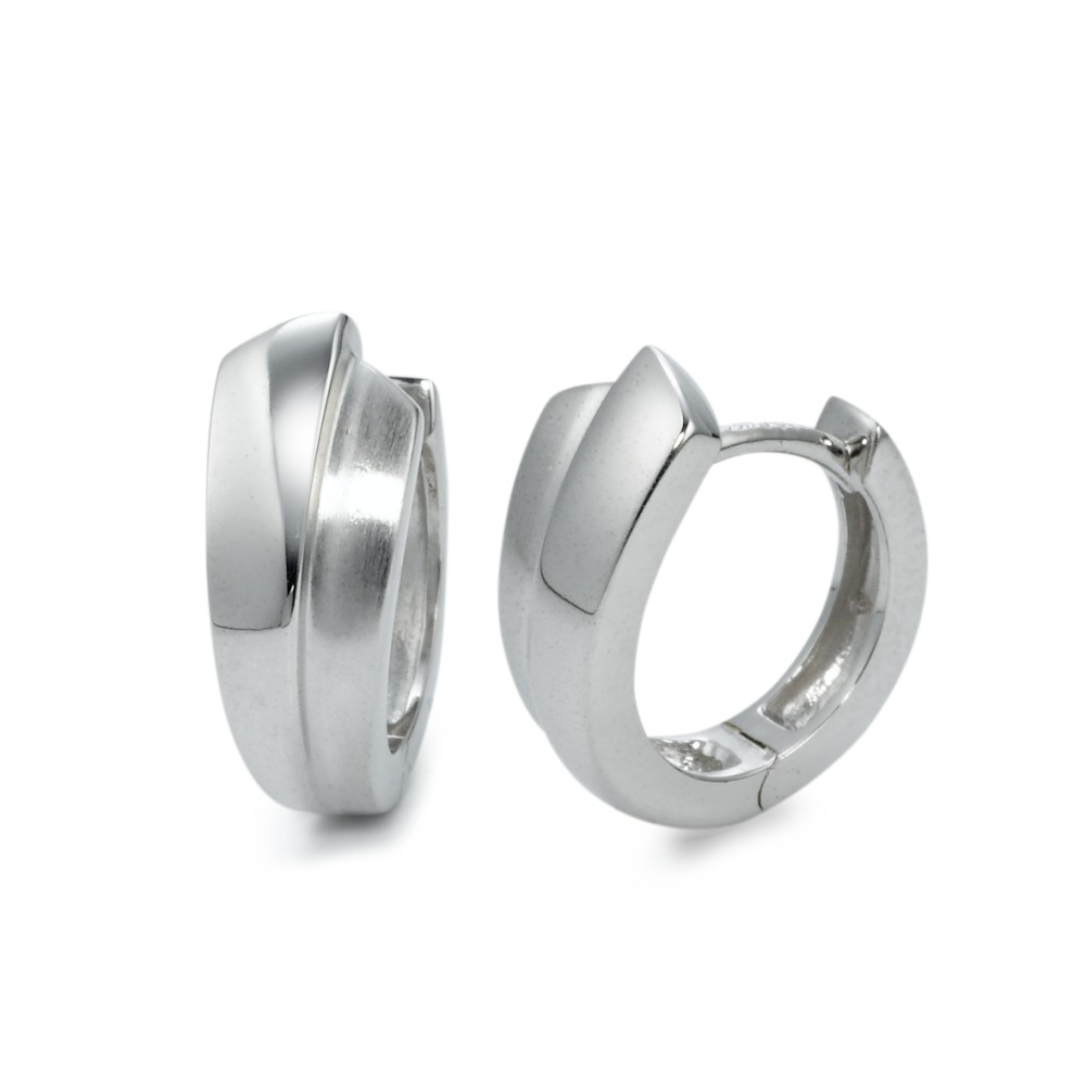Créoles à charnières Argent Rhodié-569986