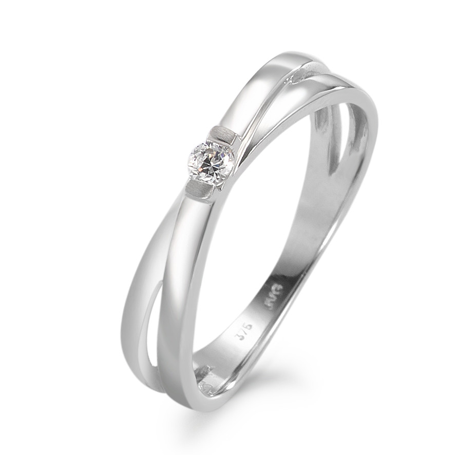 Bague Or blanc 9K Zircone-570156