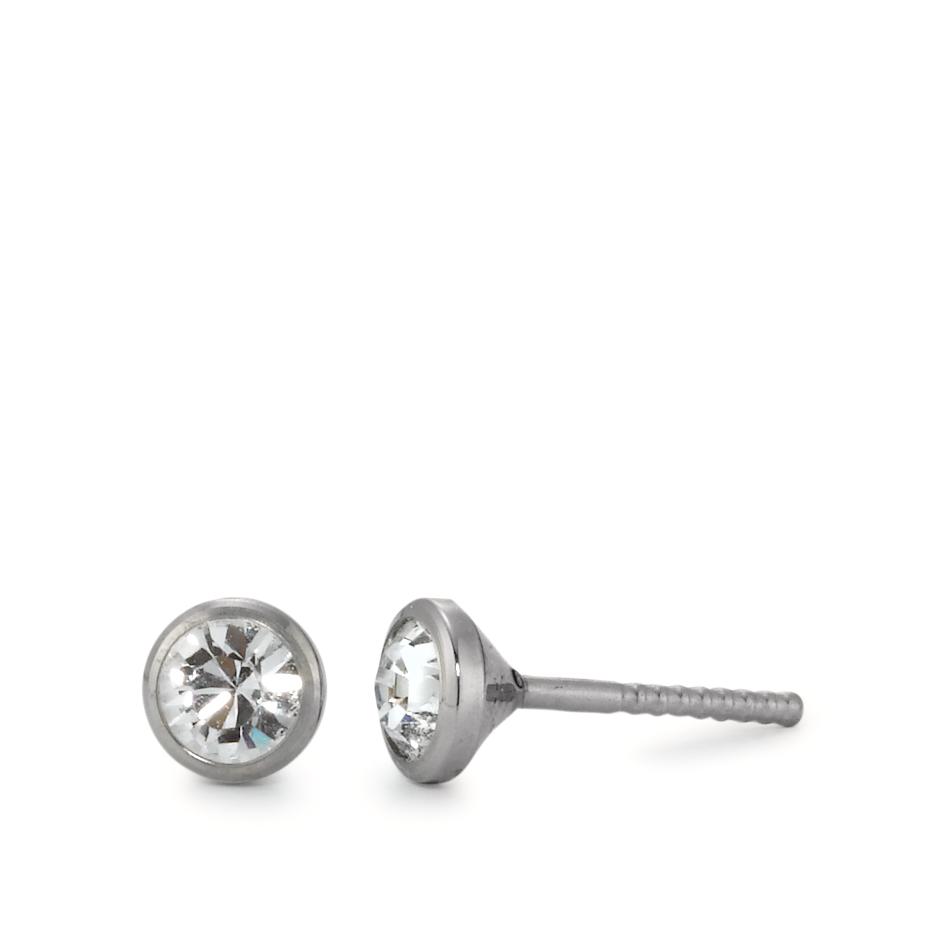 Clous d'oreilles Titane Zircone 2 Pierres Ø5 mm-570545