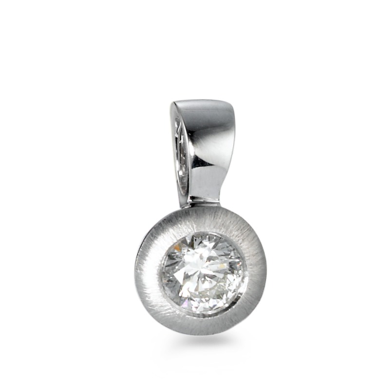 Pendentif Or blanc 18K Diamant 0.30 ct, w-si-570664