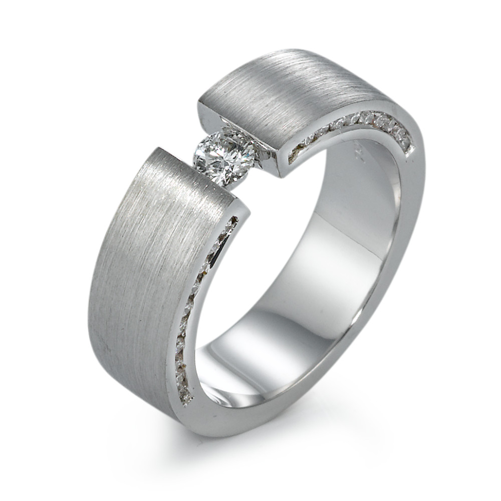 Bague Or blanc 18K Diamant 0.40 ct, 21 Pierres, w-si-570852