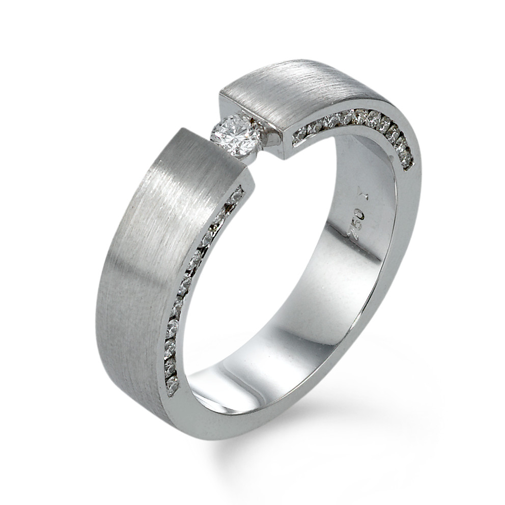 Bague Or blanc 18K Diamant 0.30 ct, 21 Pierres, w-si-570853