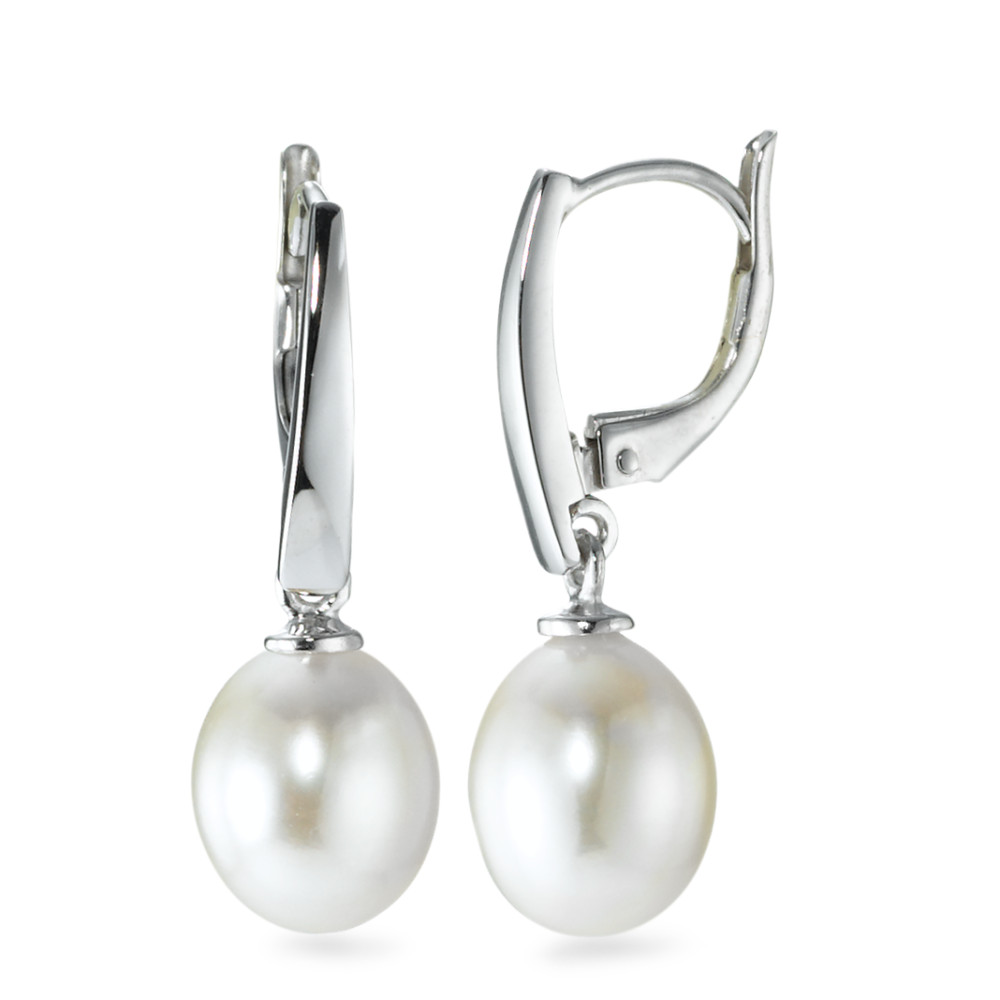 Pendant d'oreilles Or blanc 9K perle d'eau douce-571349