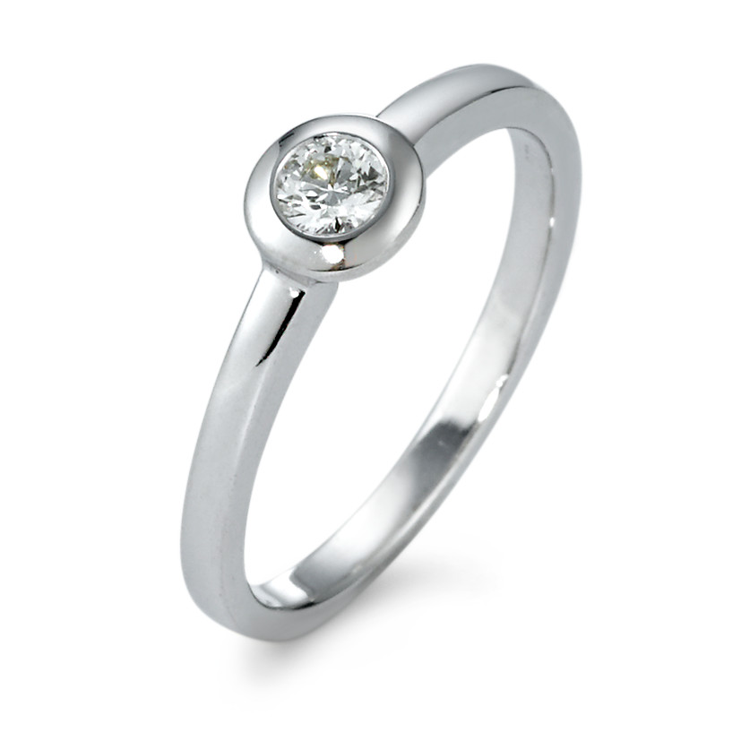 Bague Or blanc 14K Diamant 0.20 ct, w-si-571489