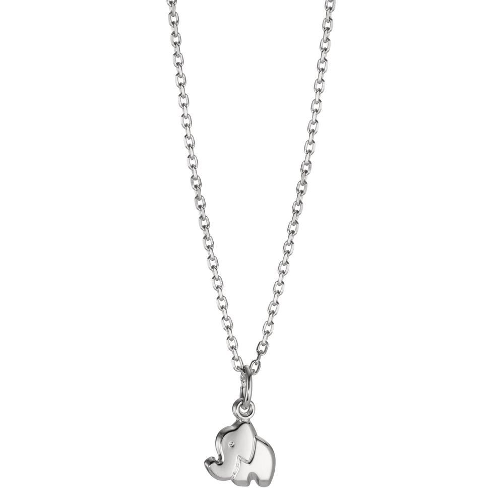 Chaînette avec pendentif Argent Éléphant 36 cm Ø8.5 mm-571994