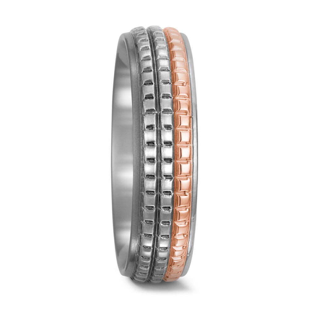 Bague Titane, Or rouge 18K-572182