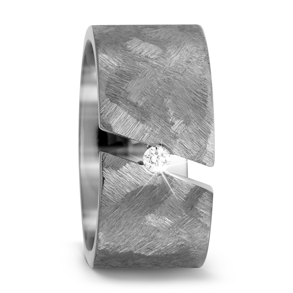 Bague Titane Diamant 0.05 ct, w-si-572201