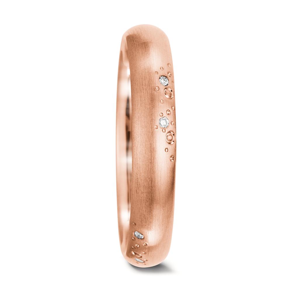 Alliance Or rose 18K Diamant blanc, 0.045 ct, 9 Pierres, tw-vsi-572670