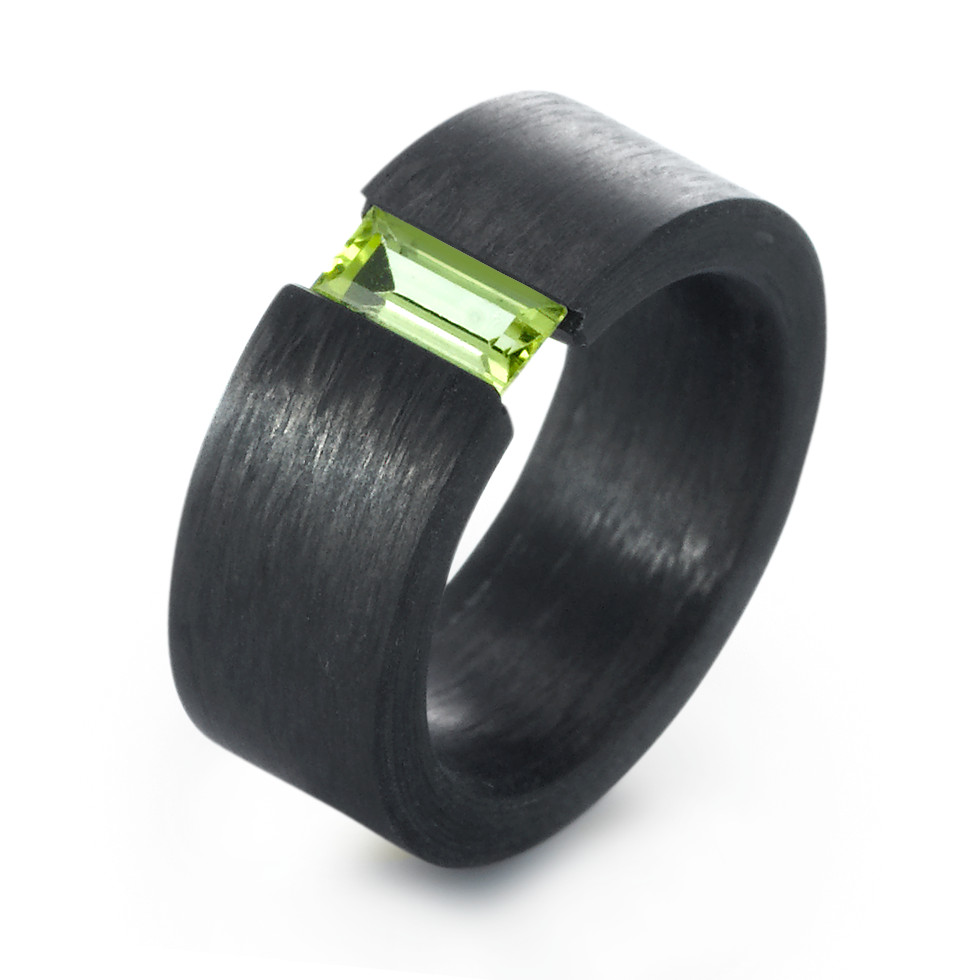 Bague Carbone Péridot-573787