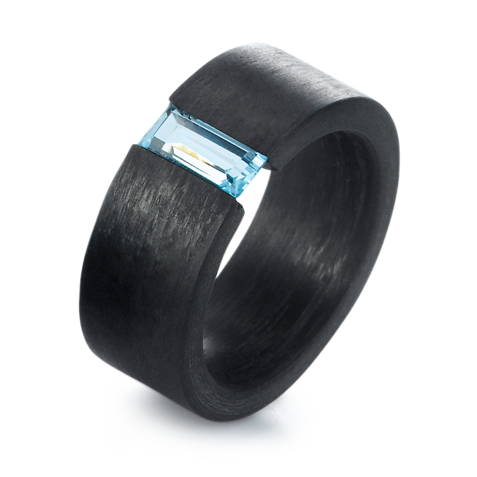 Bague Carbone Topaze bleu-573789