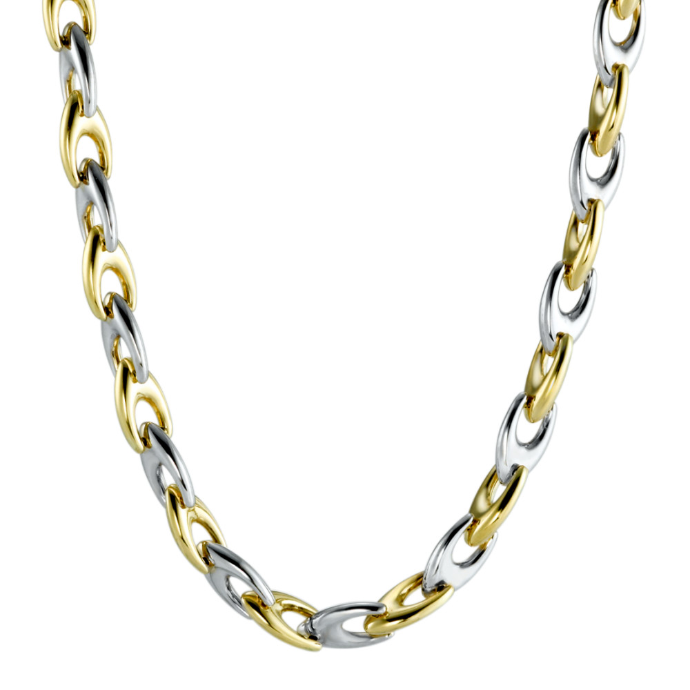 Collier Or jaune 18K, Or blanc 18K 45 cm Ø6 mm-573863