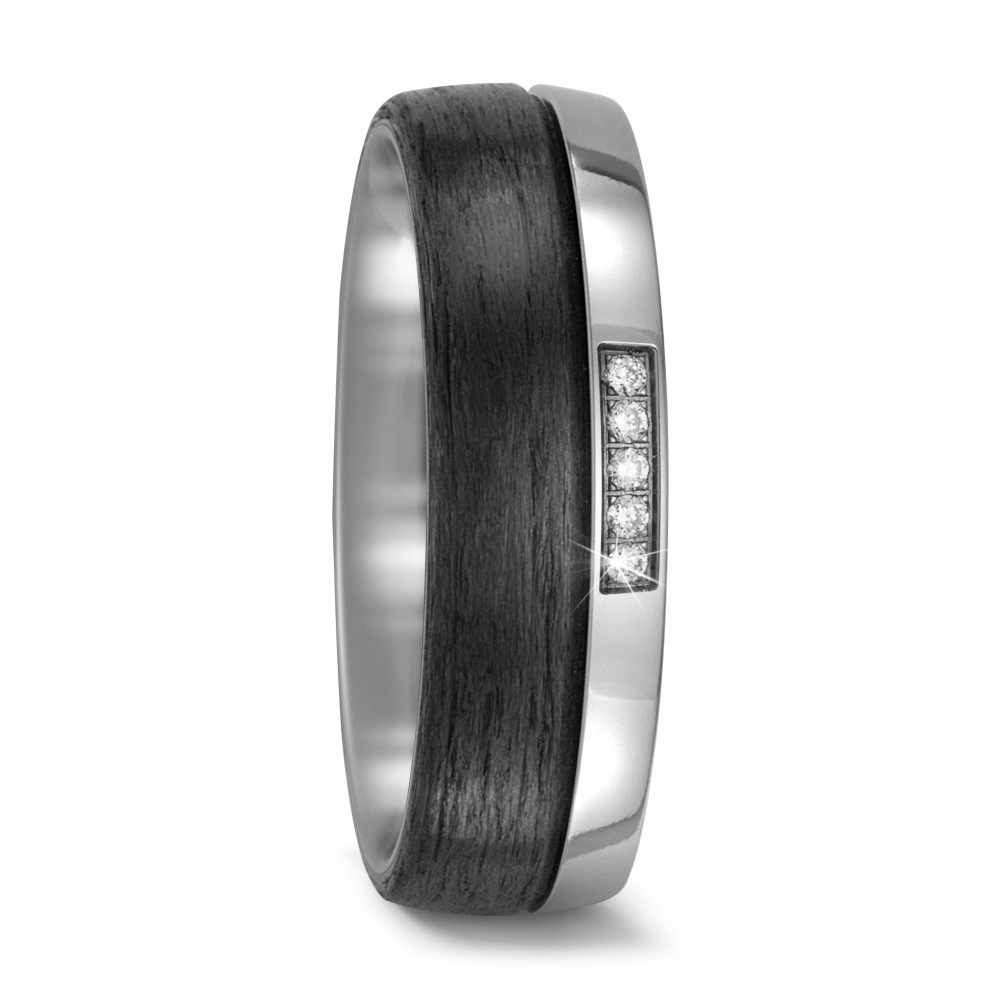 Alliance Titane, Carbone Diamant 0.05 ct, 5 Pierres, w-si-573959