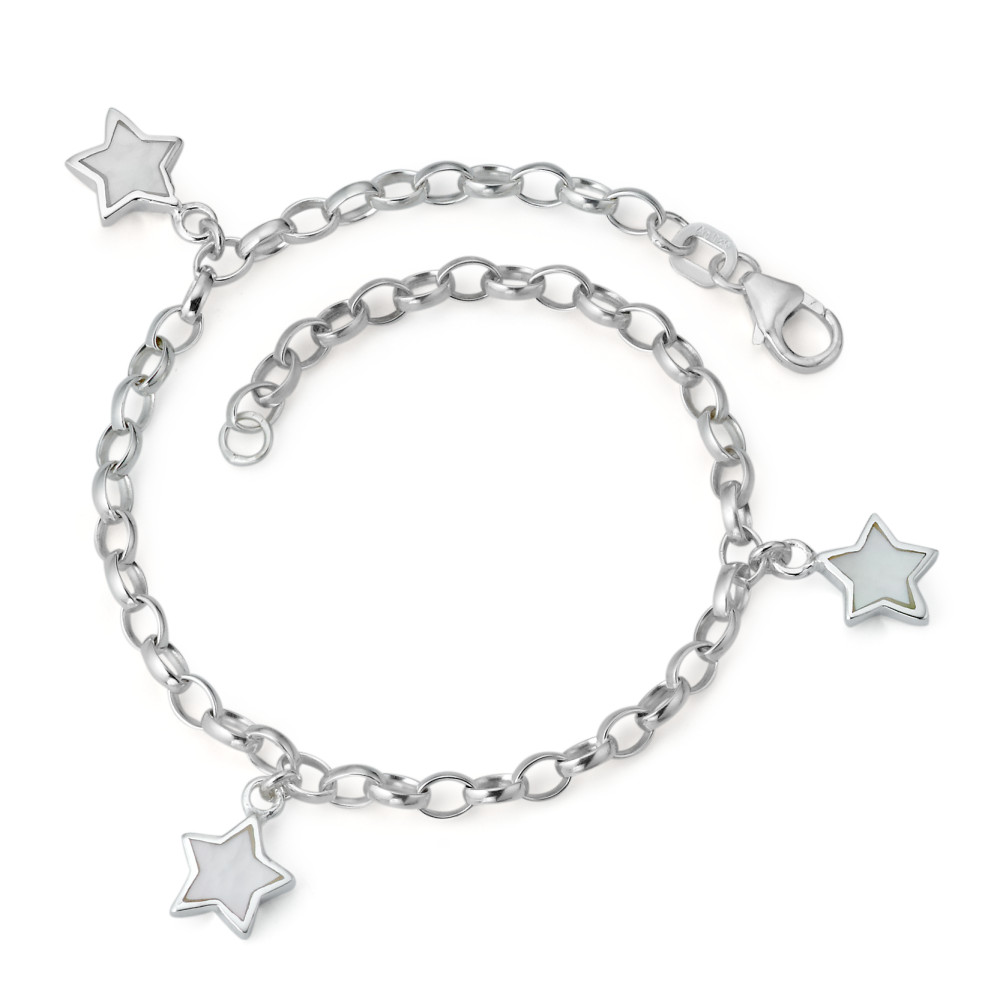 Bracelet Argent nacre Étoile 18 cm Ø7.5 mm-574287