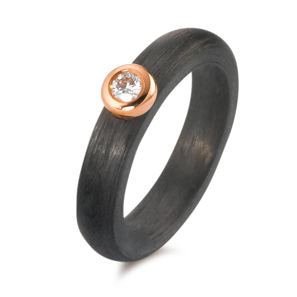 Bague Carbone, Or rouge 18K Diamant 0.10 ct, w-si-574425