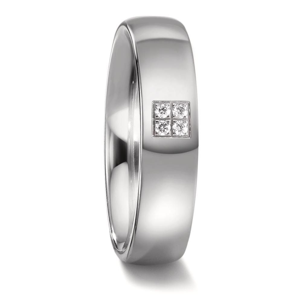 Partnerring Titan Diamant 0.04 ct, 4 Steine, w-si-574454