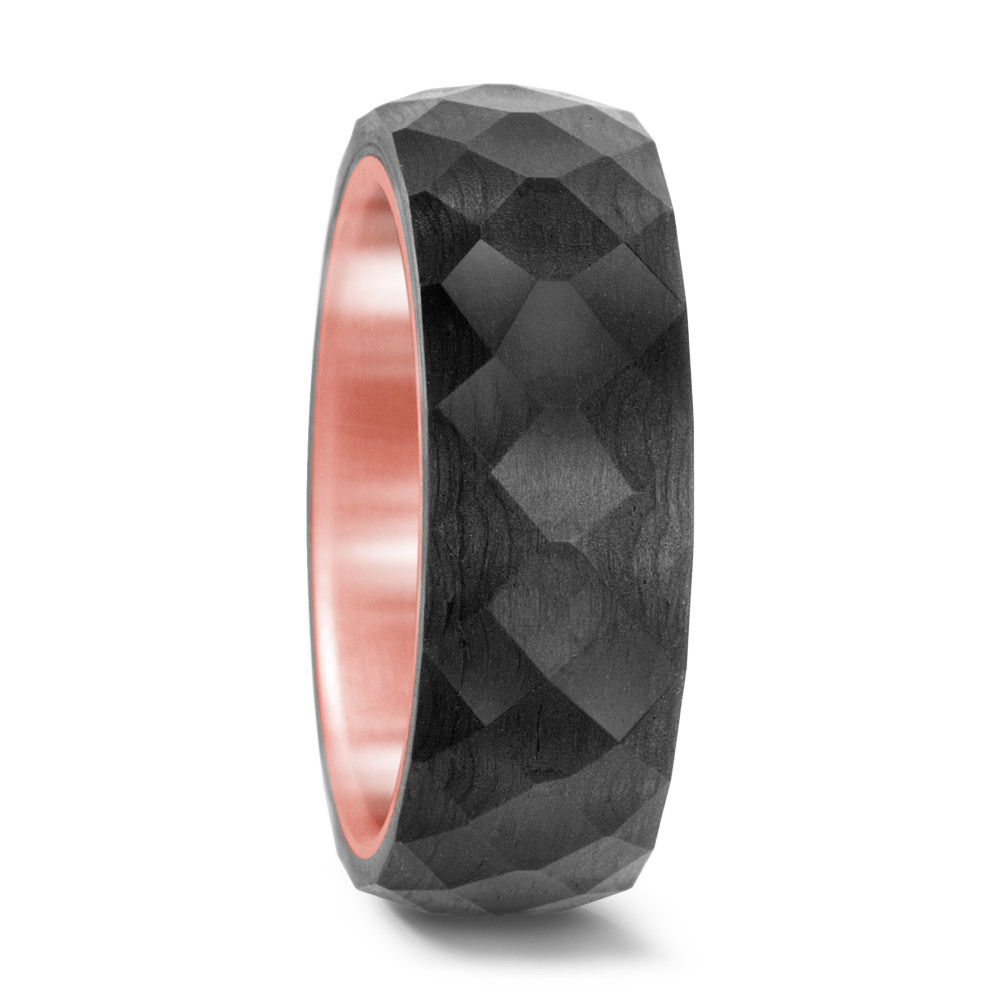 Bague Acier inoxydable, Carbone rosé PVD-574953