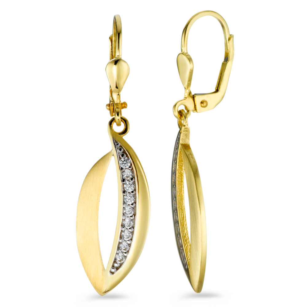 Pendant d'oreilles Or jaune 9K Zircone 18 Pierres-575714
