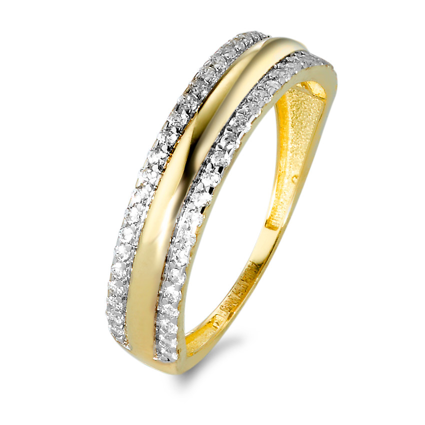 Bague Or jaune 9K Zircone 50 Pierres-575732