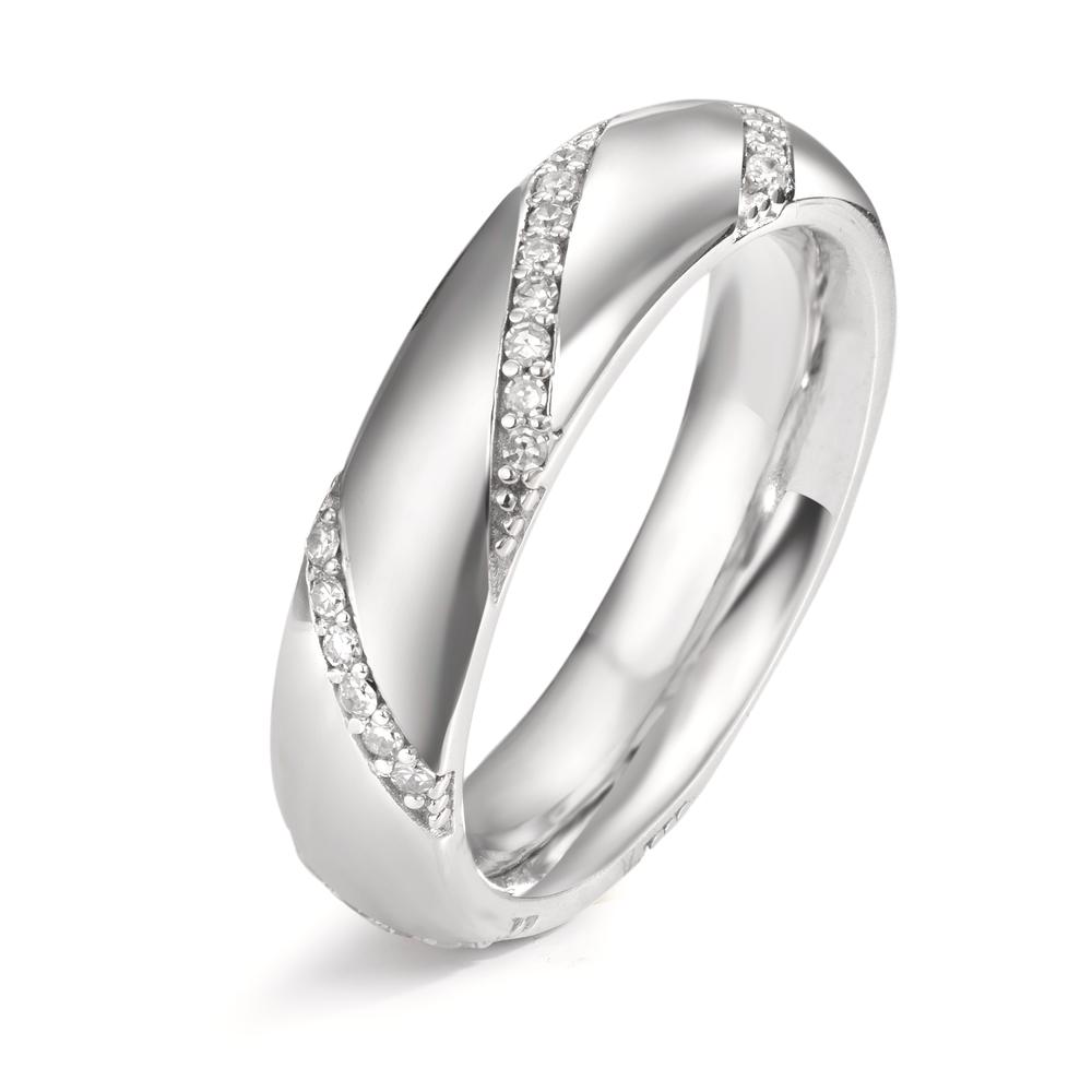 Bague Or blanc 18K Diamant 0.23 ct-576175