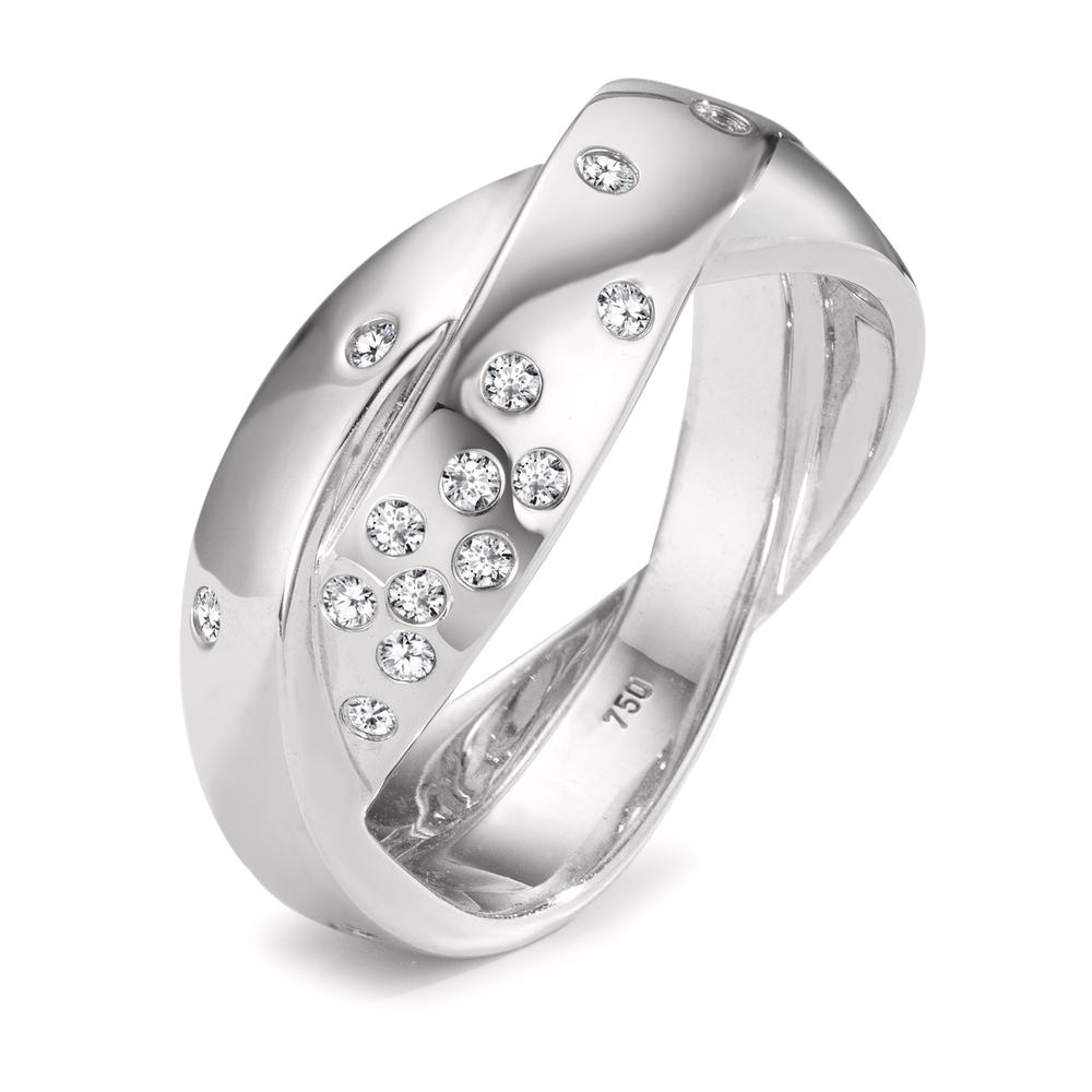 Bague Or blanc 18K Diamant 0.15 ct-576176