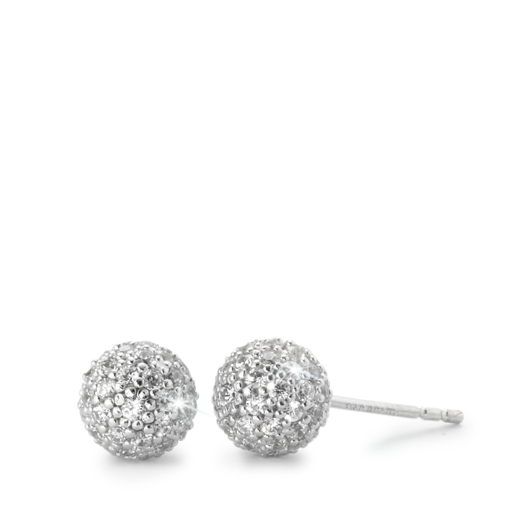 Clous d'oreilles Or blanc 18K Zircone-577470