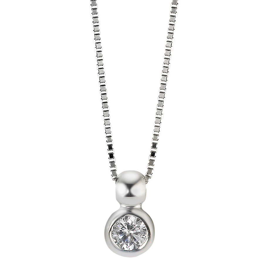 Collier Or blanc 18K Zircone 42 cm Ø3.5 mm-577471