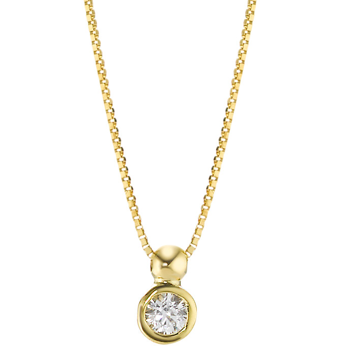 Collier Or jaune 18K Zircone 42 cm Ø3.5 mm-577472