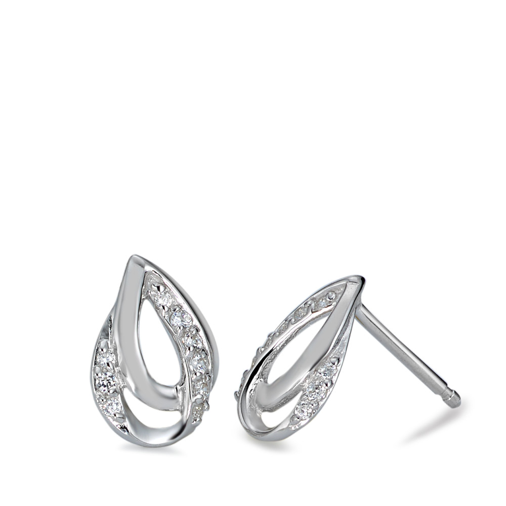 Clous d'oreilles Argent Zircone 18 Pierres Rhodié-579726