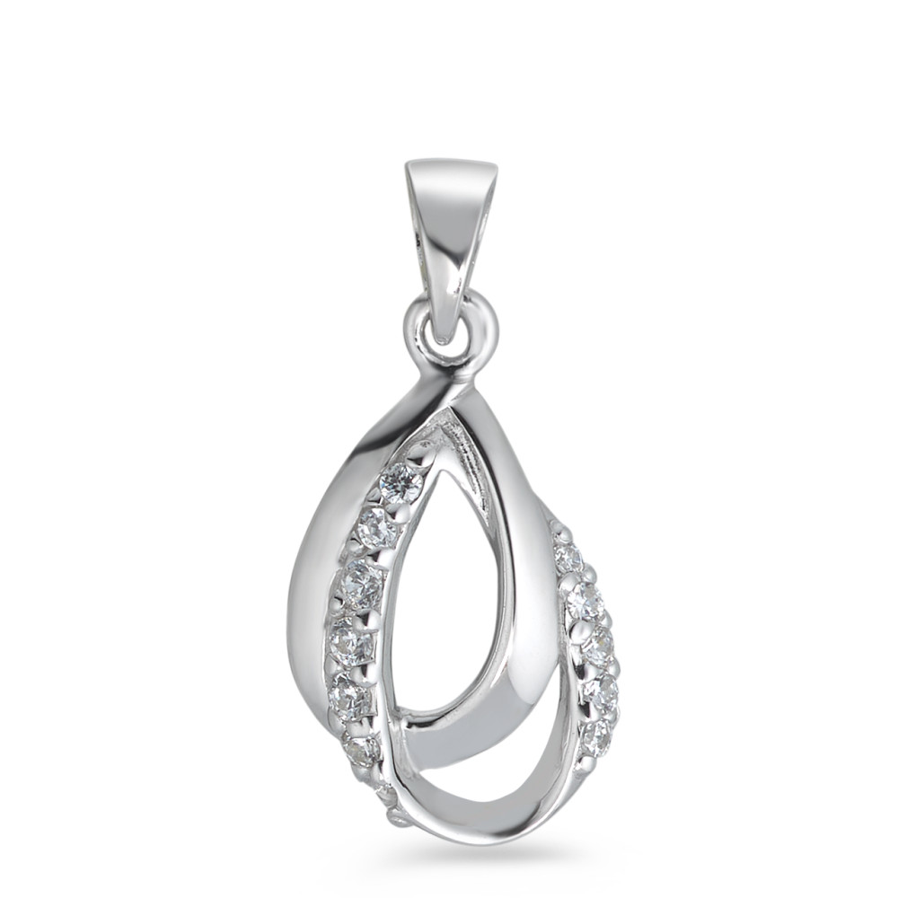 Pendentif Argent Zircone 12 Pierres Rhodié-579730