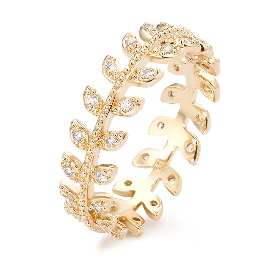 Bague Bronze Zircone Plaqués or 5 microns-580209