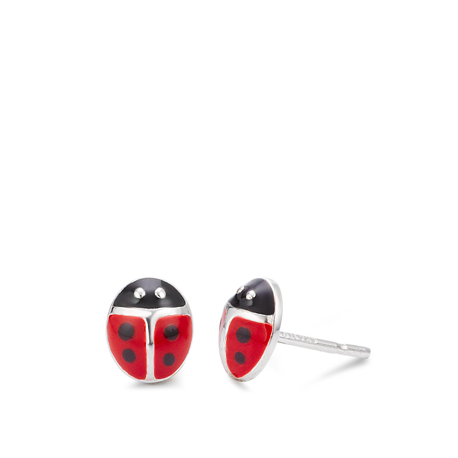 Clous d'oreilles Argent Rhodié Coccinelle Ø5.5 mm-580291