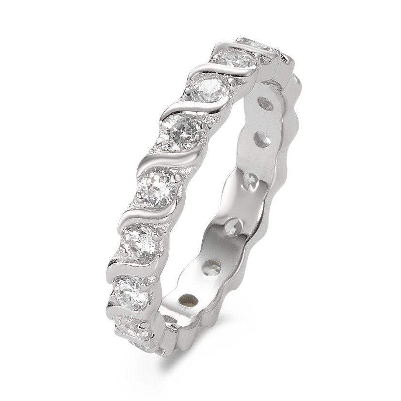 Bague Argent Zircone Rhodié-580454