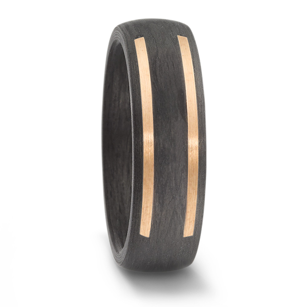 Alliance Or rose 14K, Carbone-580741
