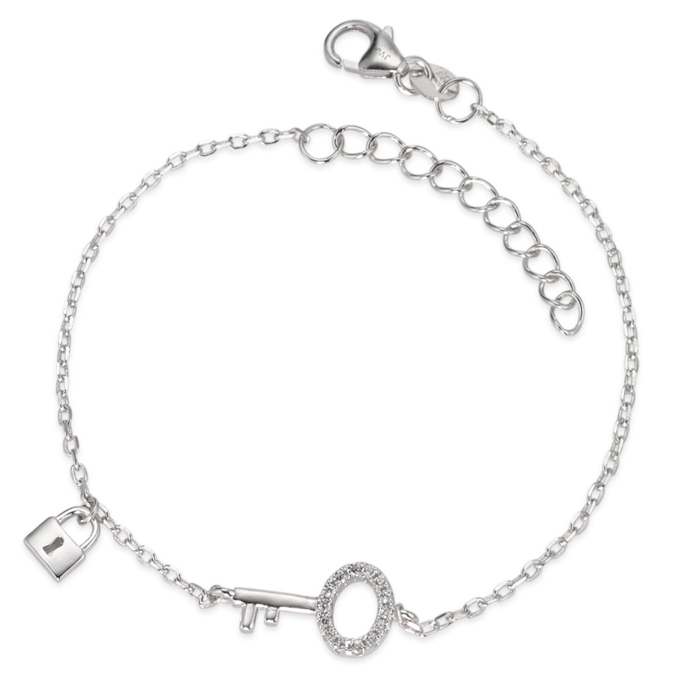 Bracelet Argent Zircone Rhodié 16-19 cm-580896