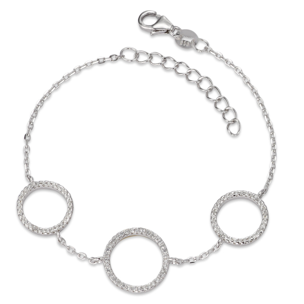 Bracelet Argent Zircone Rhodié 16-19 cm-580897
