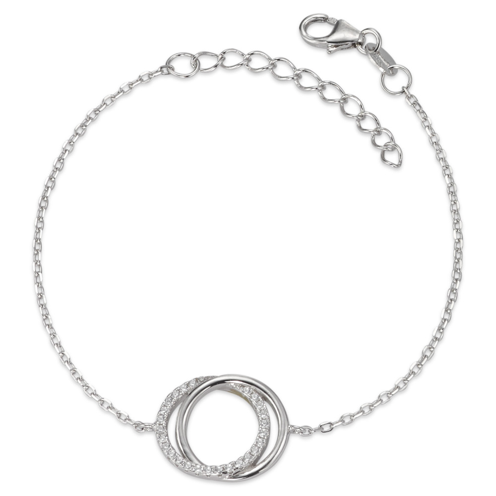 Bracelet Argent Zircone Rhodié 16-19 cm-580898