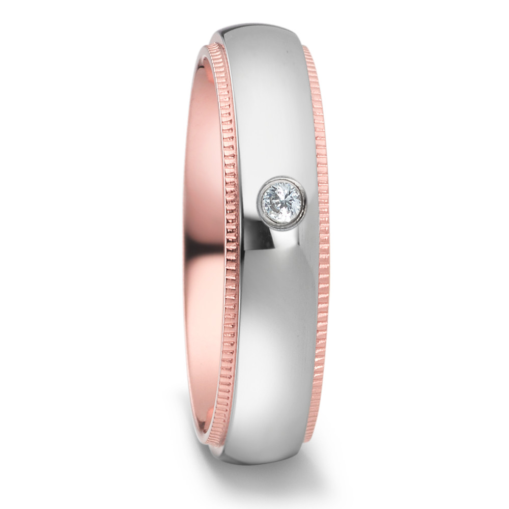 Bague Acier inoxydable Zircone PVD-581310