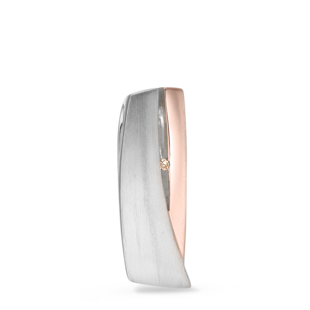 Pendentif Argent Diamant 0.006 ct, si rosé Plaqué or-581413