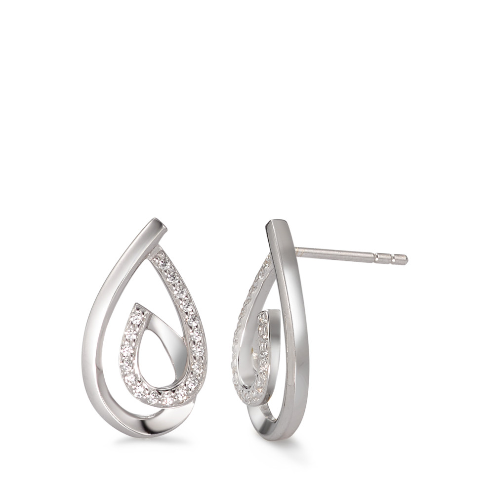 Clous d'oreilles Argent Zircone Rhodié-581446