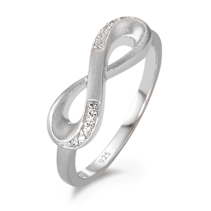 Bague Argent Zircone Rhodié Infini-581483