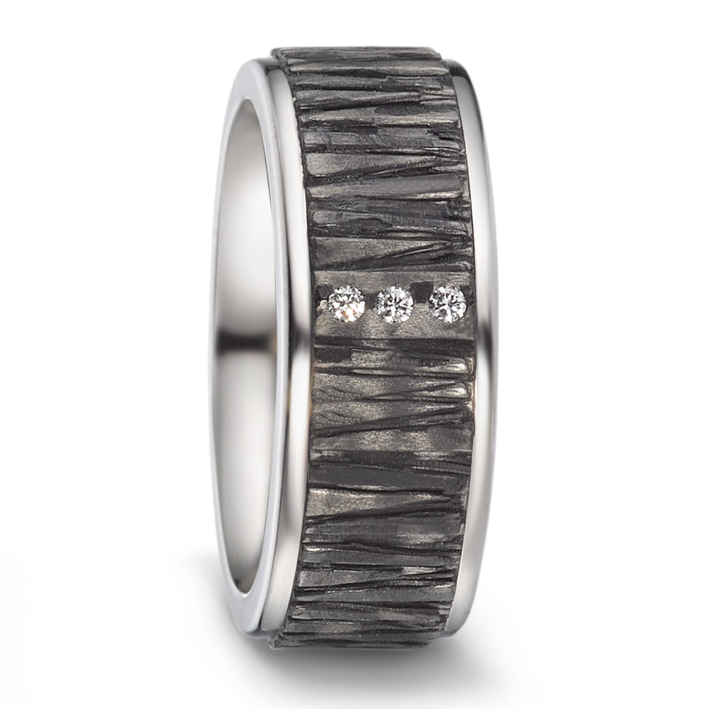 Alliance Titane, Carbone Diamant 0.03 ct, 3 Pierres, w-si-581525